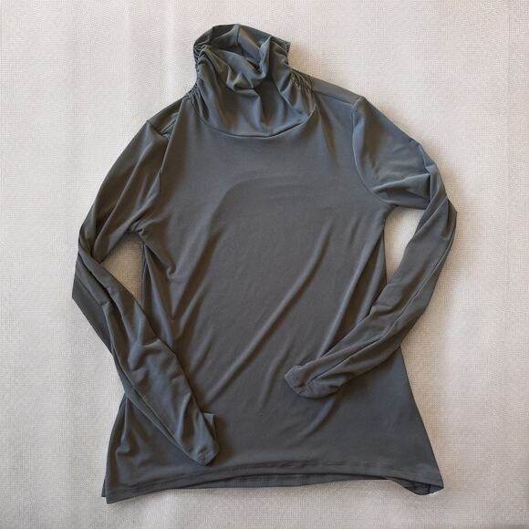Lisa Bayne Charcoal Long Sleeve Mock Neck Top XS - Picture 1 of 5